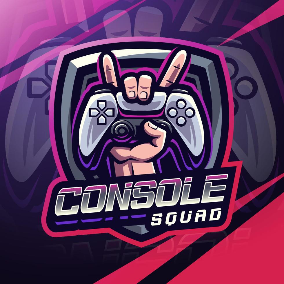 jogos controlador esport mascote logotipo Projeto vetor