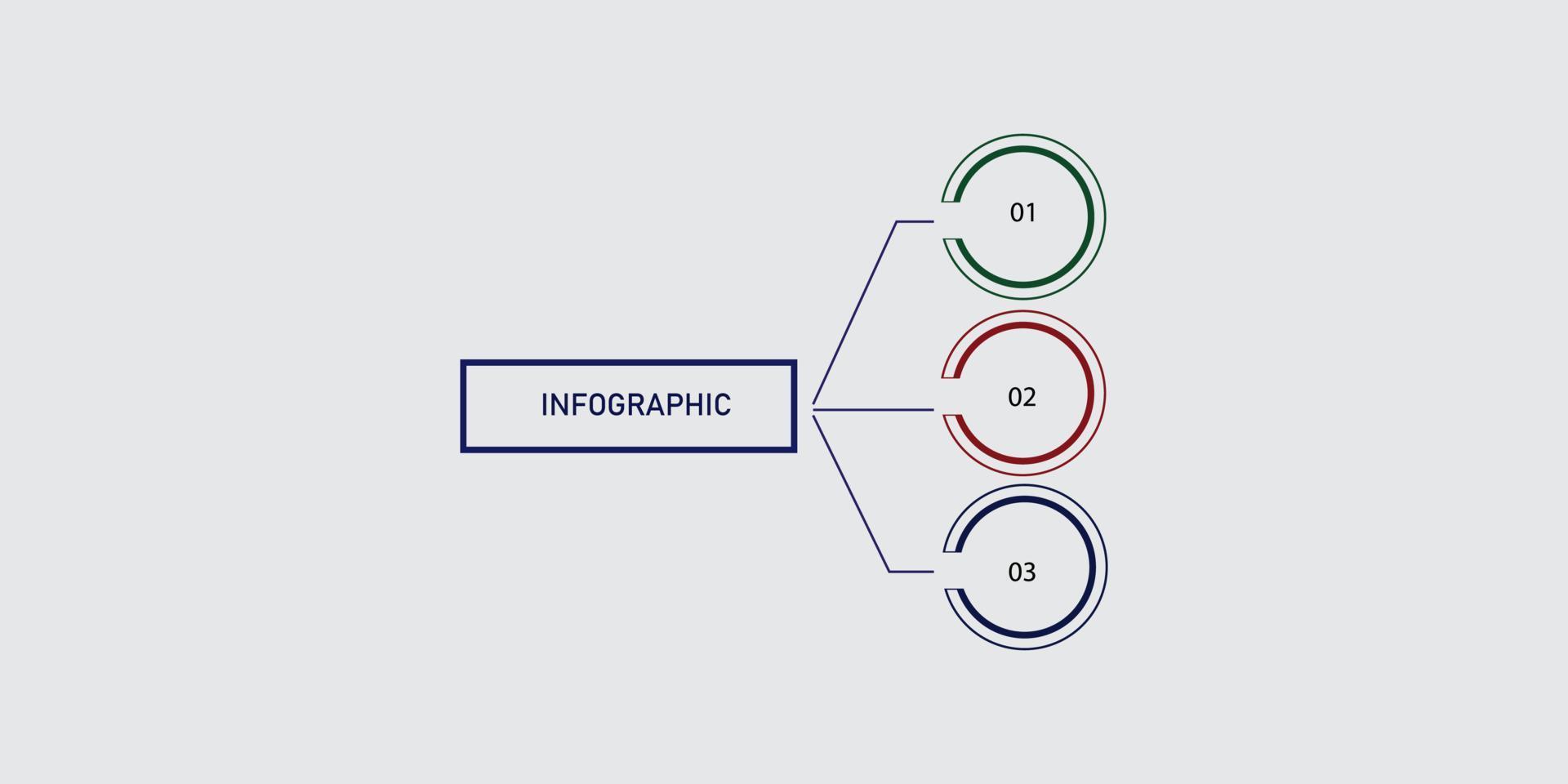 infográfico modelo Projeto com 3 escolhas ou passos. pode estar usava para processo diagramas, apresentações, layouts e Mais vetor