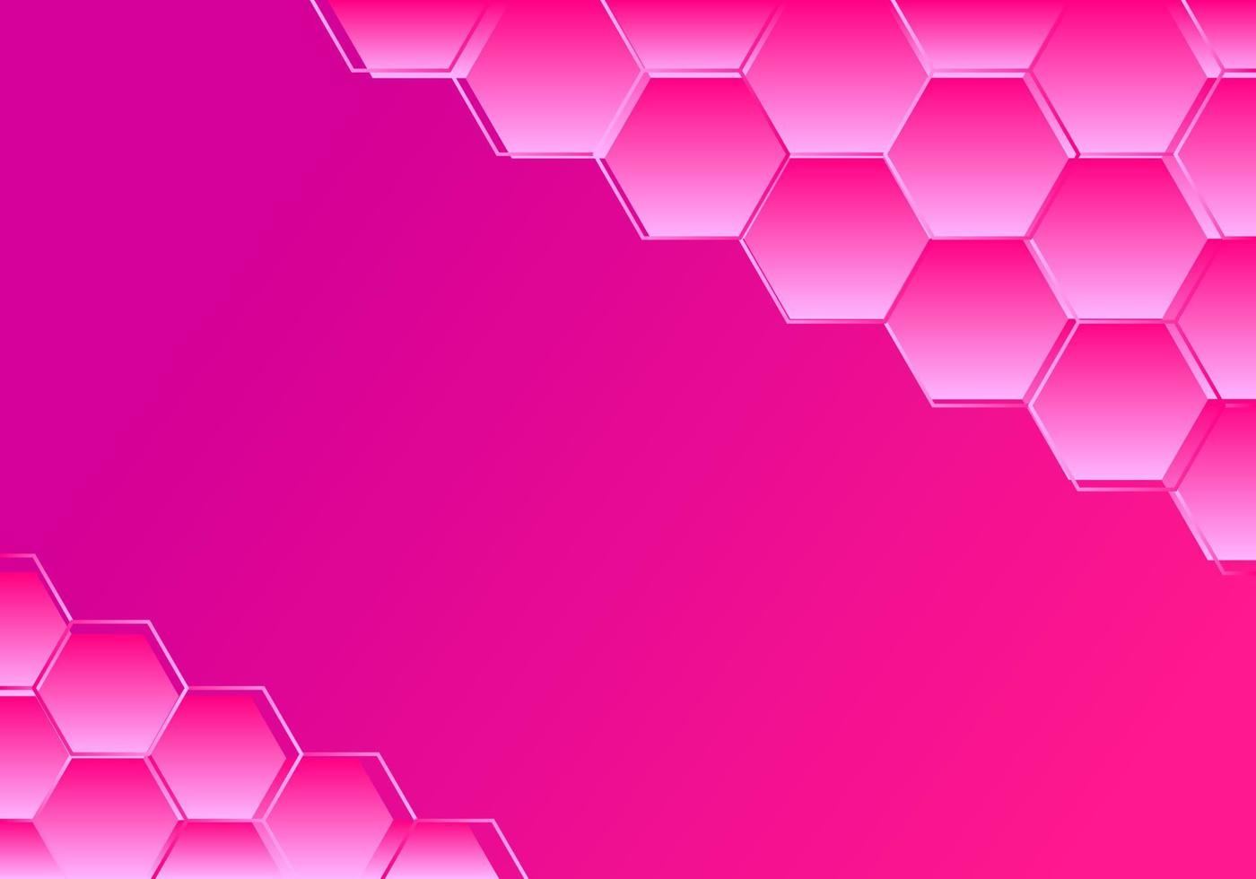 abstrato Rosa fundo com geométrico hexágonos vetor