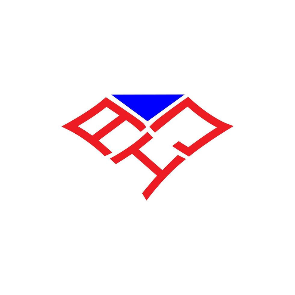 design criativo do logotipo da carta aij com gráfico vetorial, logotipo simples e moderno da aij. vetor