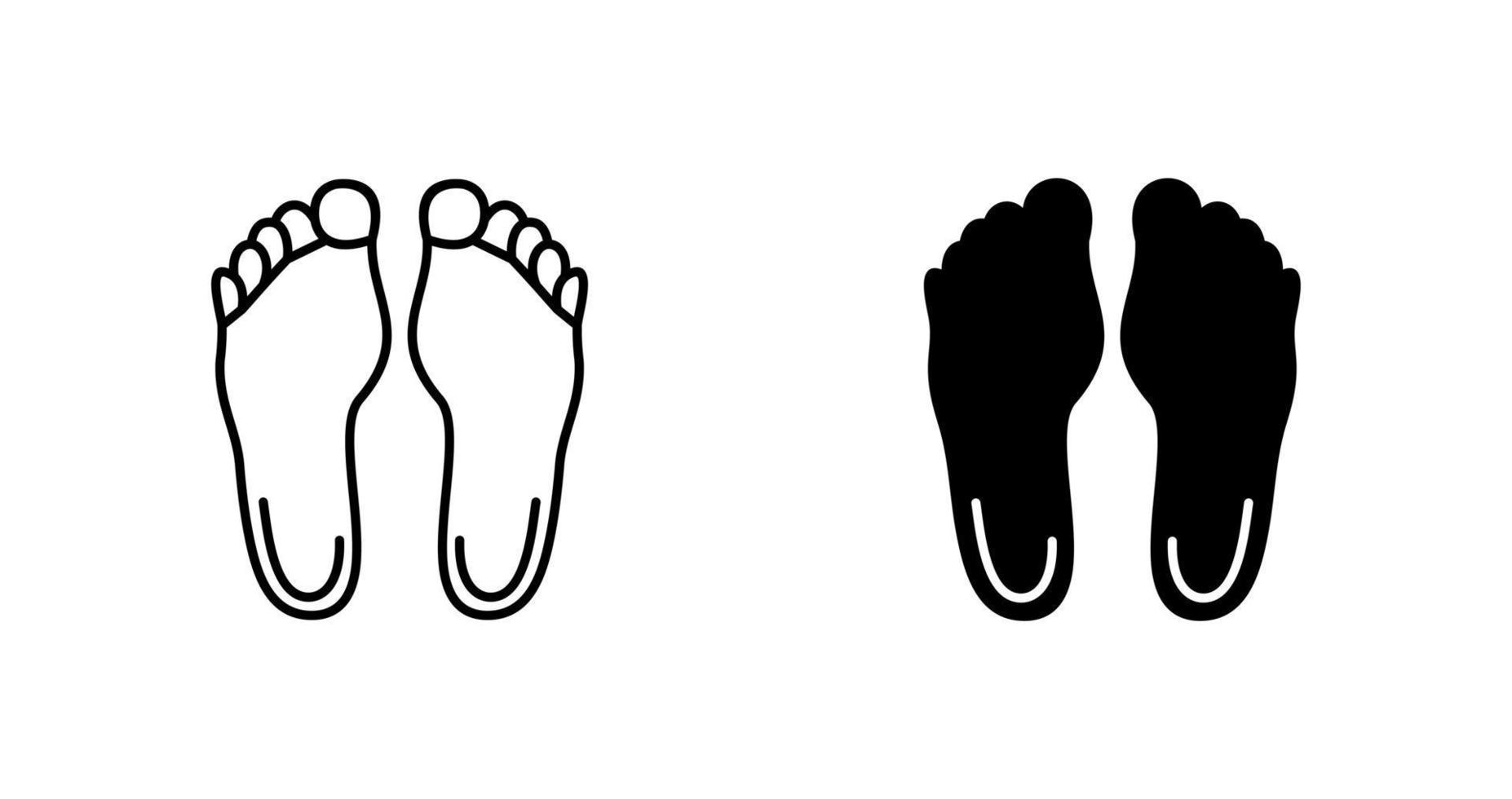 ícone de vetor de pés