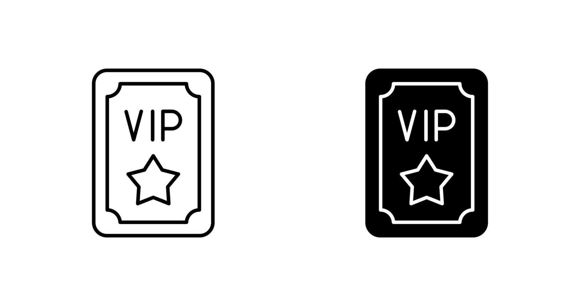 ícone de vetor de passe vip