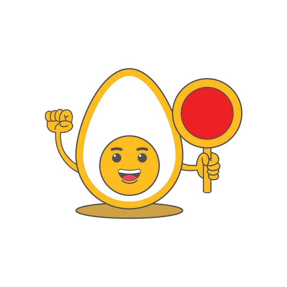 emoticon de ovo de Páscoa com imagem vetorial de sinal na mão vetor