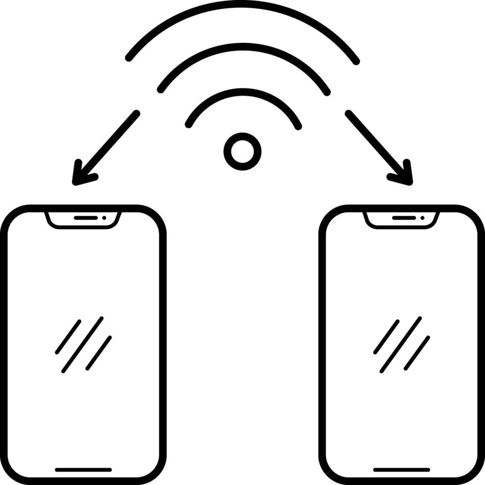 ícone de linha para conexão wi-fi vetor