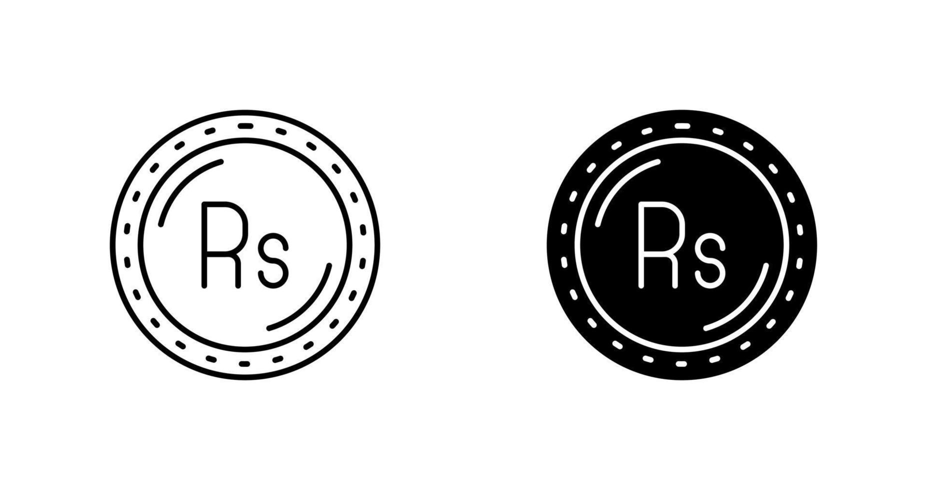 ícone de vetor de moeda rupia