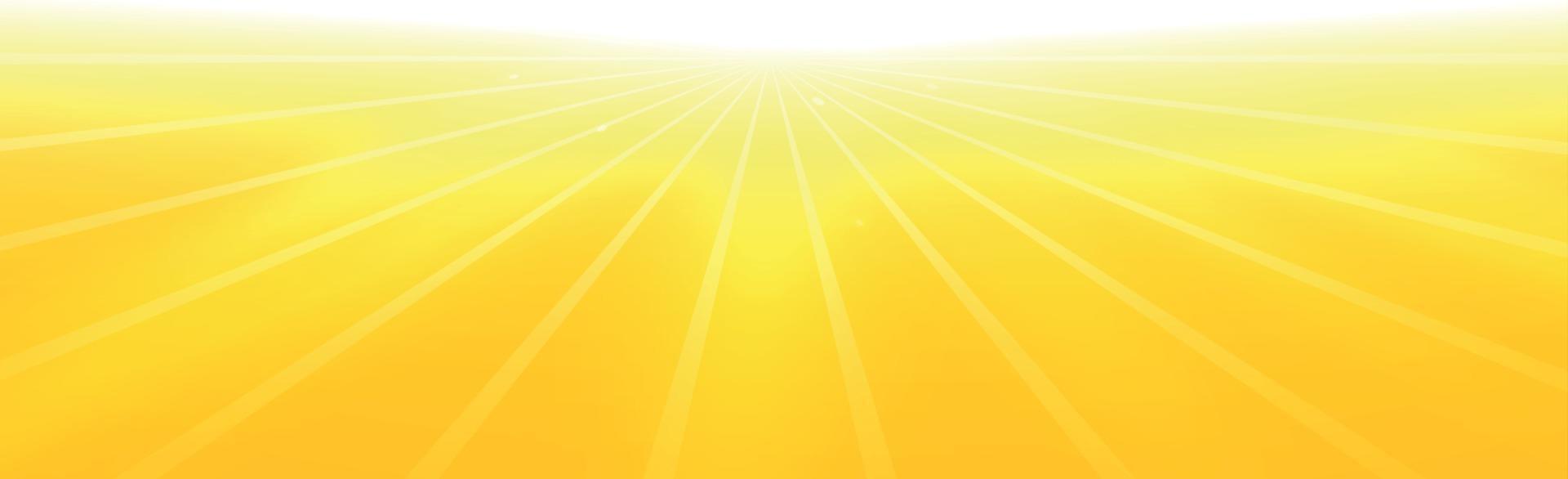 sol brilhante em um fundo amarelo-laranja - ilustração vetor