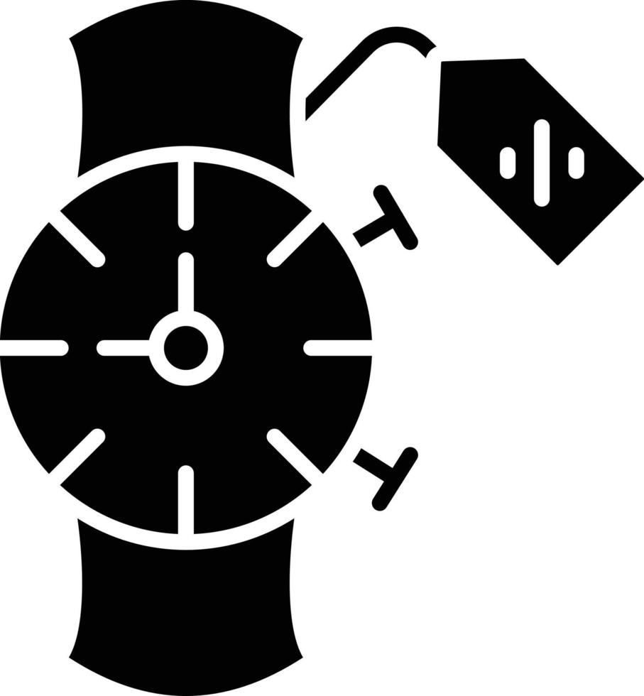 vetor Projeto relógio de pulso venda ícone estilo