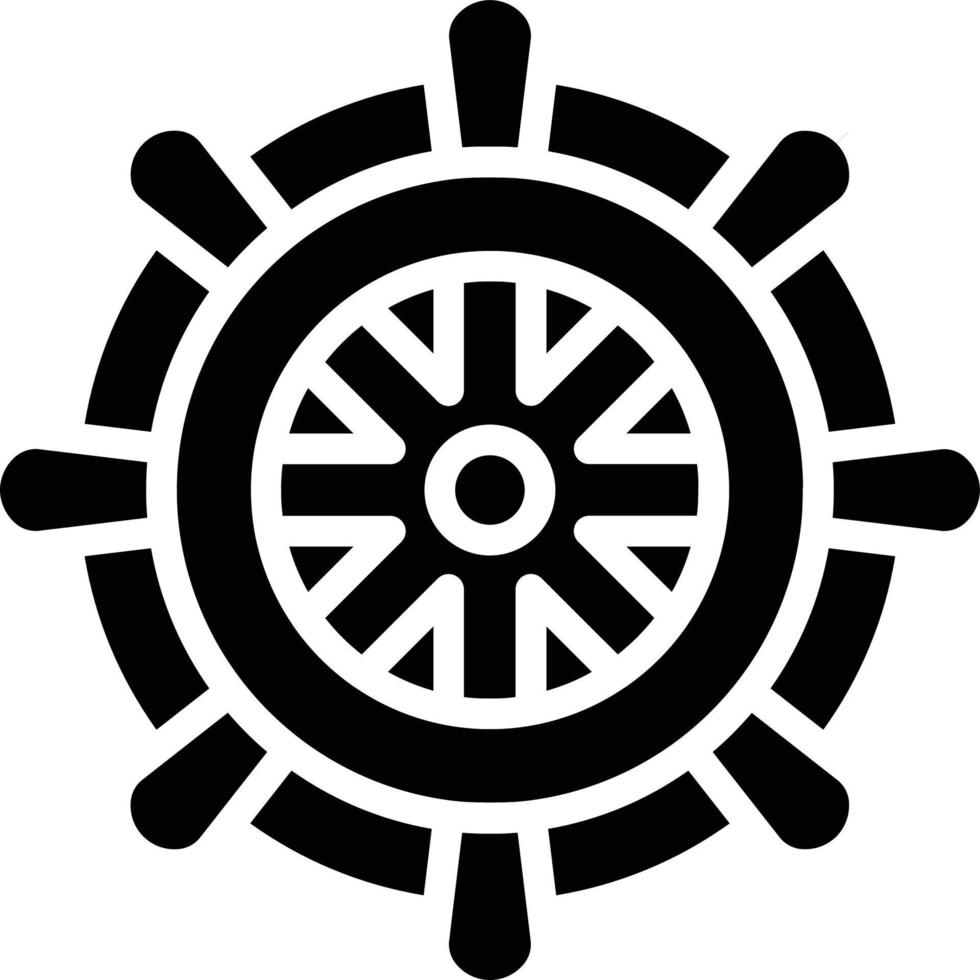 navio roda vetor ícone estilo