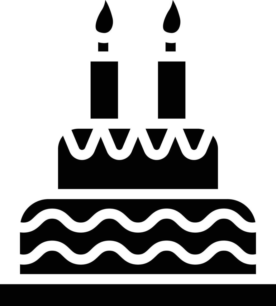 aniversário bolo vetor ícone estilo
