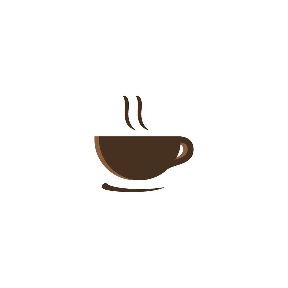 xícara de café logotipo modelo vetor ícone design