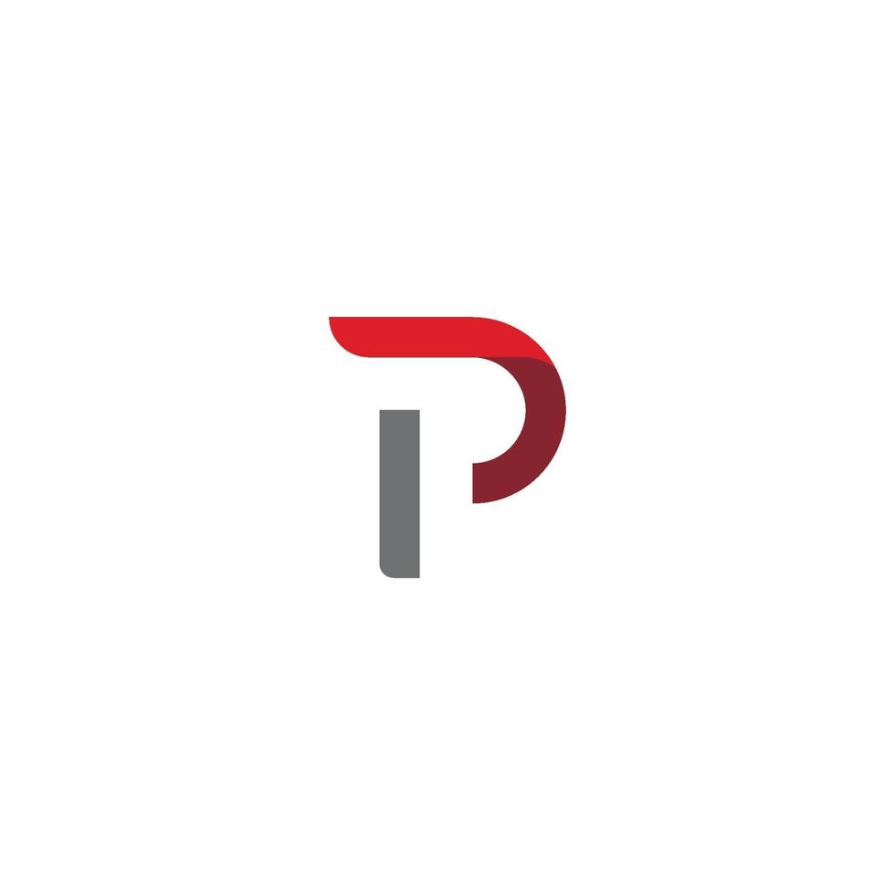 ícone de vetor de modelo de negócios de logotipo de letra p