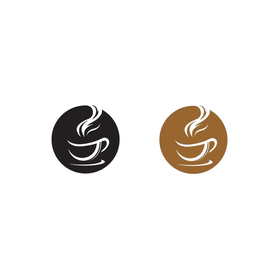 ícone de vetor do modelo de logotipo da xícara de café