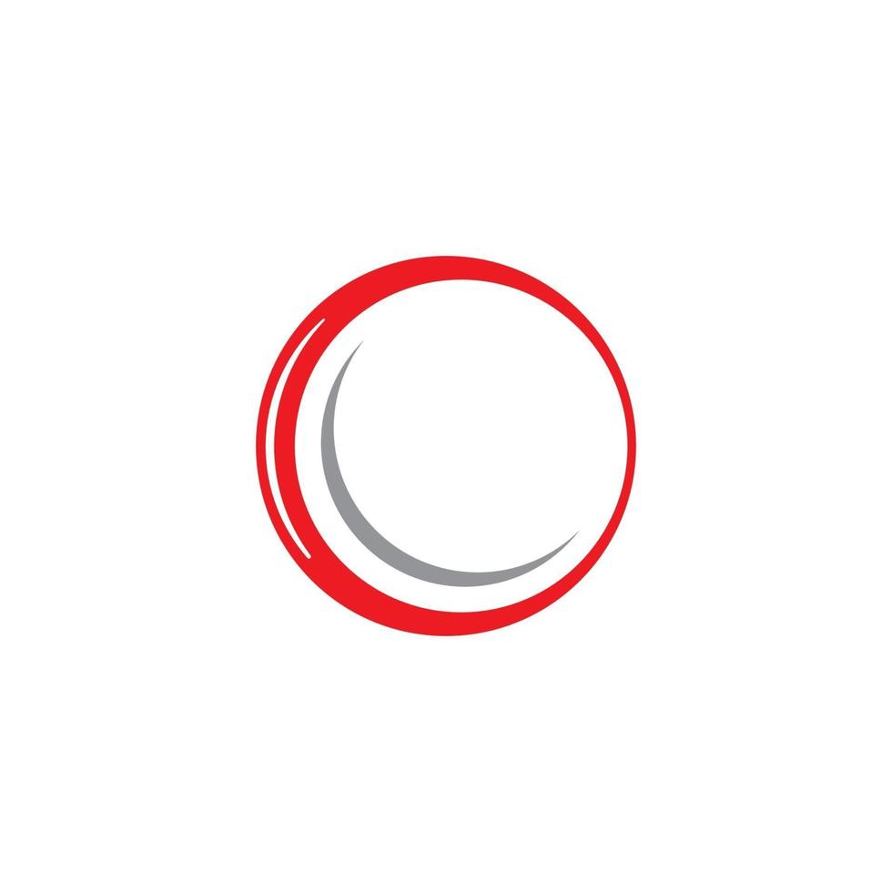 modelo de vetor de logotipo de círculo vermelho abstrato