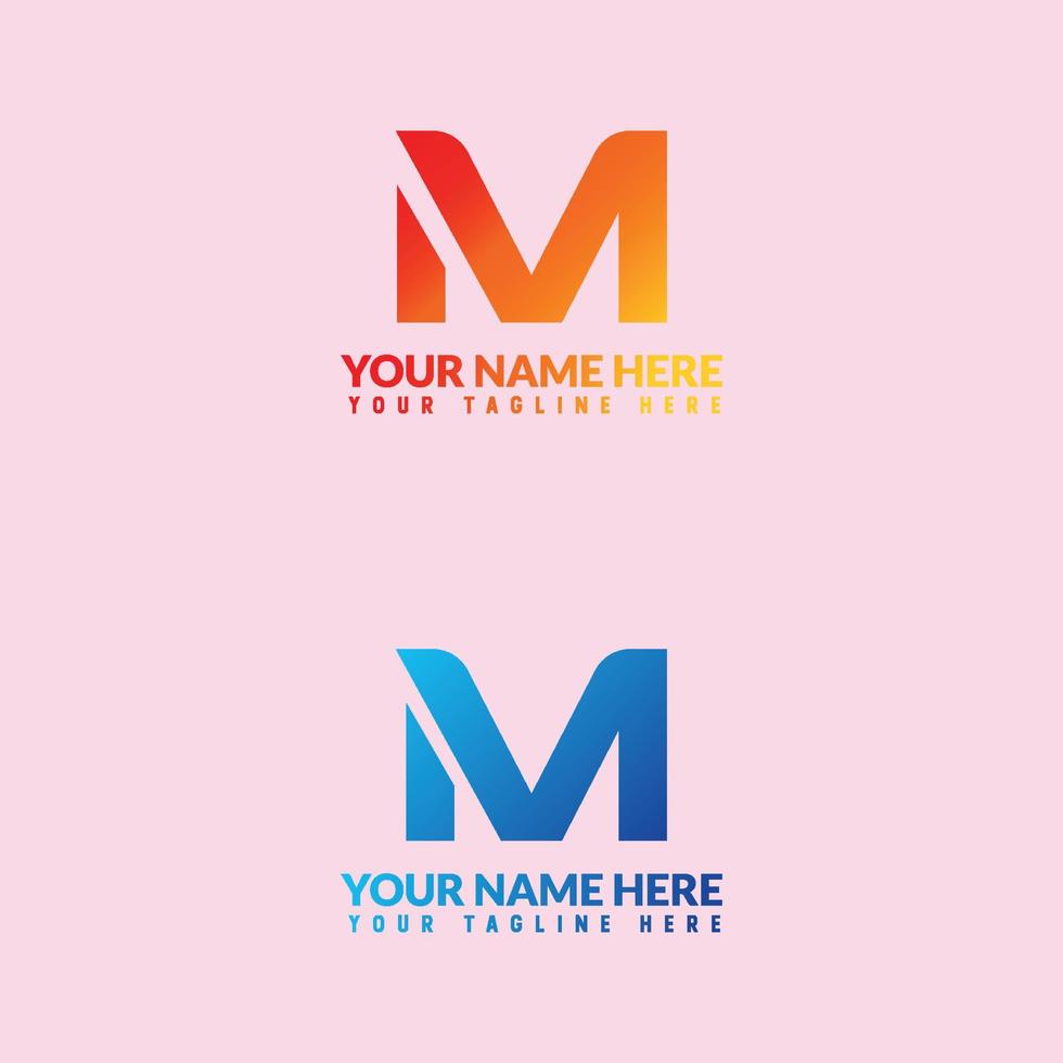 m carta ou marcas nominativas logotipo Projeto. vetor