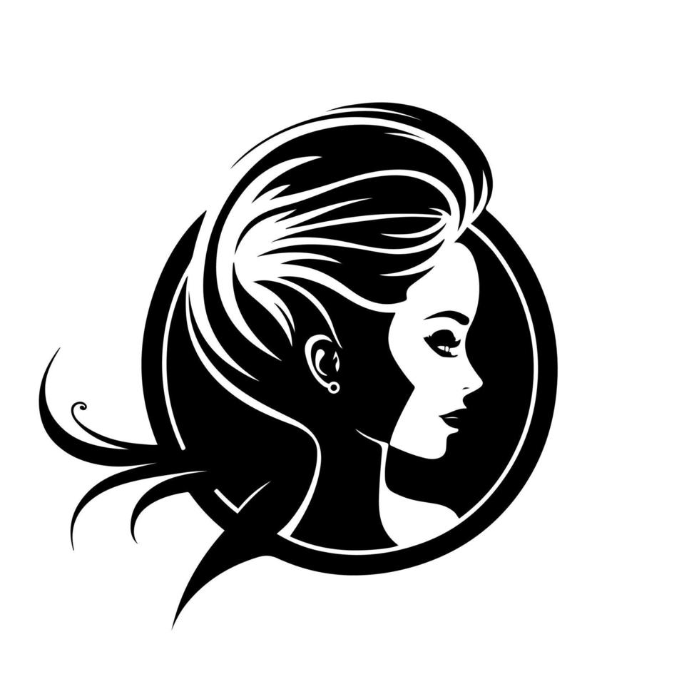 lindo mulher face com uma à moda Penteado. vetor ilustração perfeito para beleza, Cosmético, moda, e relacionado ao estilo de vida desenhos, tal Como cartazes, panfletos, e social meios de comunicação gráficos.