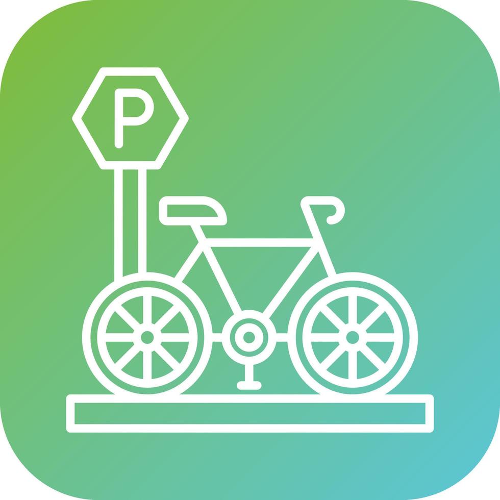 bicicleta estacionamento vetor ícone estilo