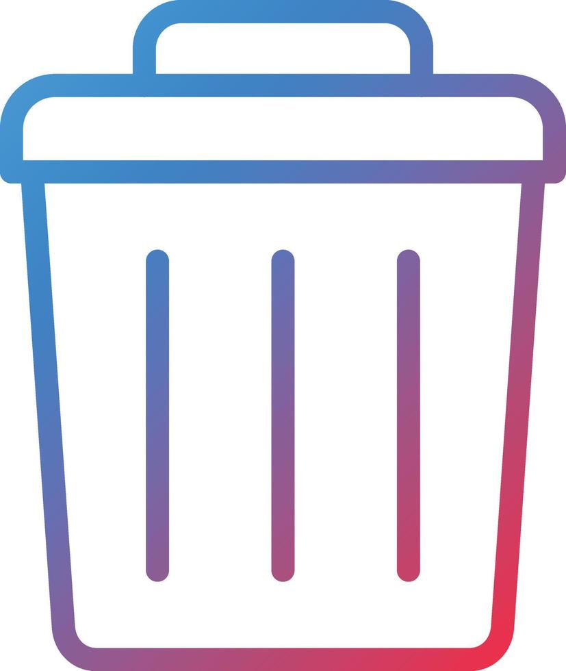 vetor Projeto Lixo pode ícone estilo