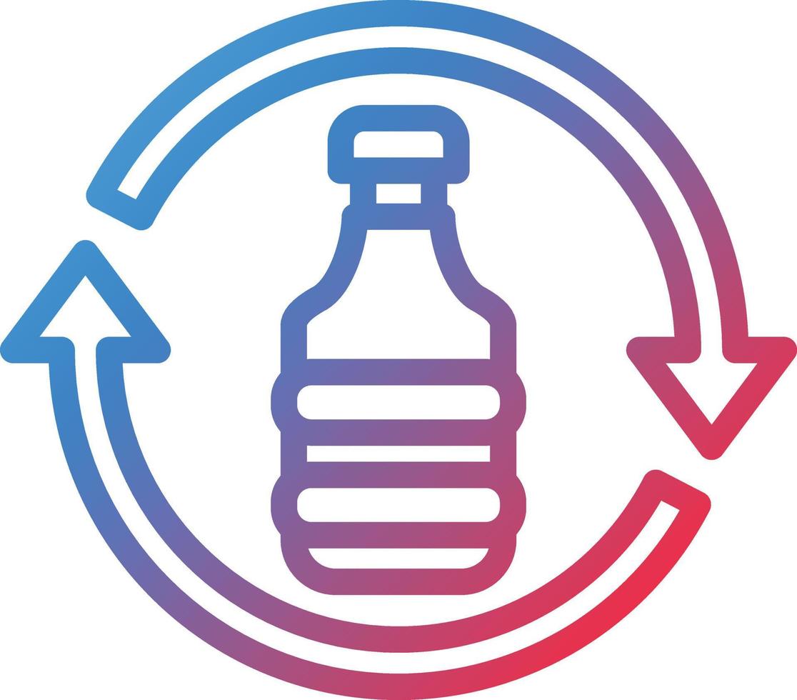 vetor Projeto plástico reciclar ícone estilo