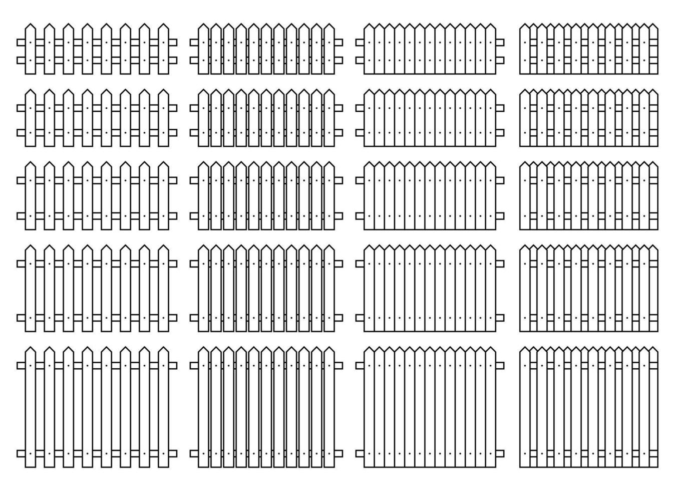 esboço cerca dentro plano estilo vetor ilustração isolado em branco