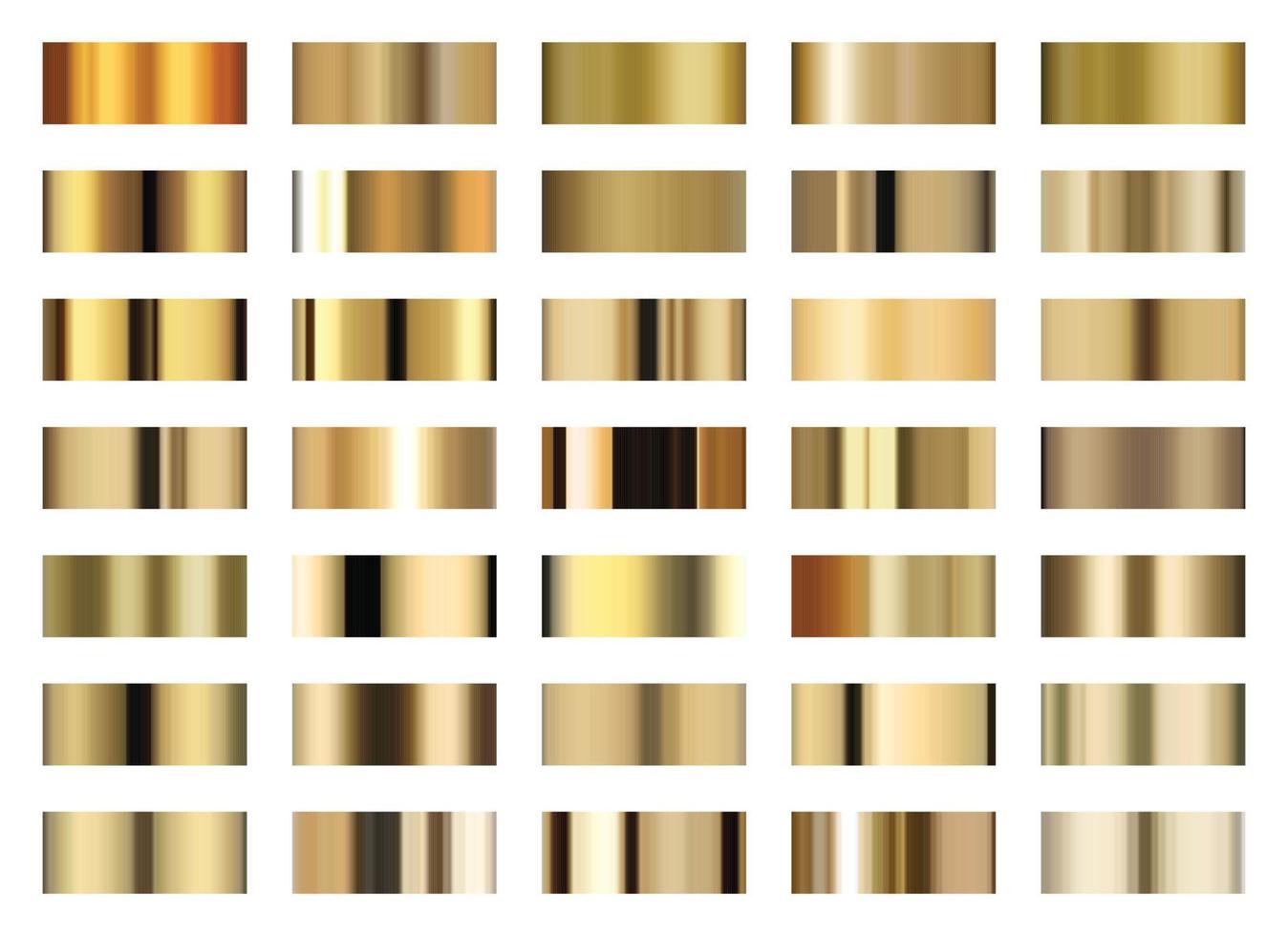 conjunto do ouro gradiente. ouro amostras vetor ilustração isolado em branco