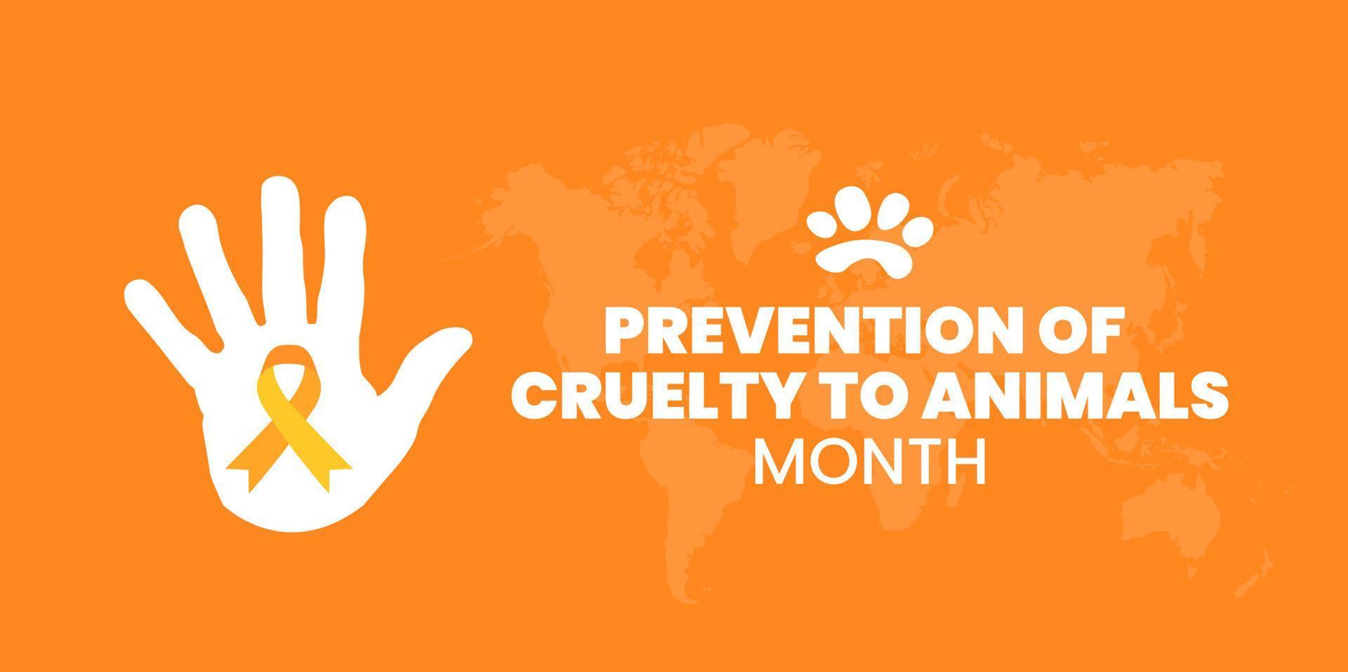 prevenção do crueldade para animais mês fundo ou bandeira Projeto modelo célebre dentro abril. vetor