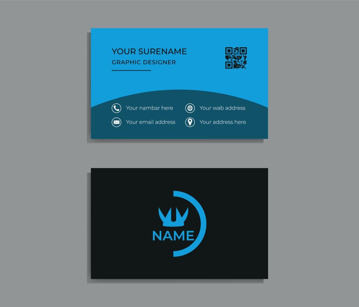 o negócio cartão, o negócio cartão modelo, vetor abstrato dupla face criativo profissional moderno simples único azul vermelho e Preto o negócio cartão mínimo modelo.
