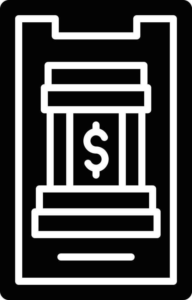 vetor Projeto Móvel bancário ícone estilo