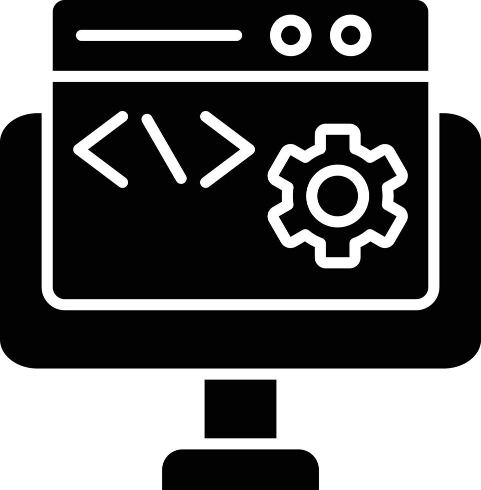 vetor Projeto código configurações ícone estilo