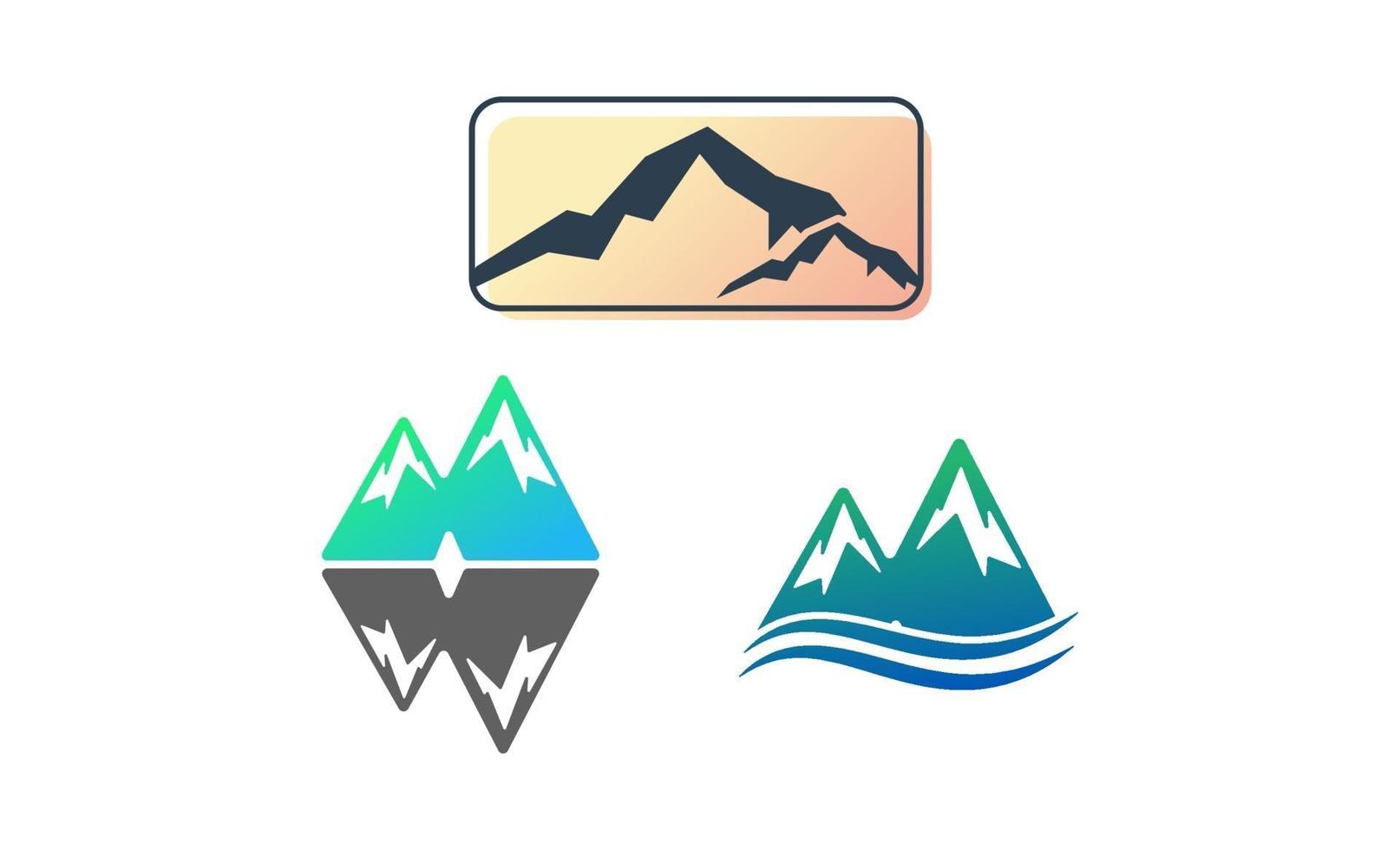 vetor de modelo de design de logotipo de montanha