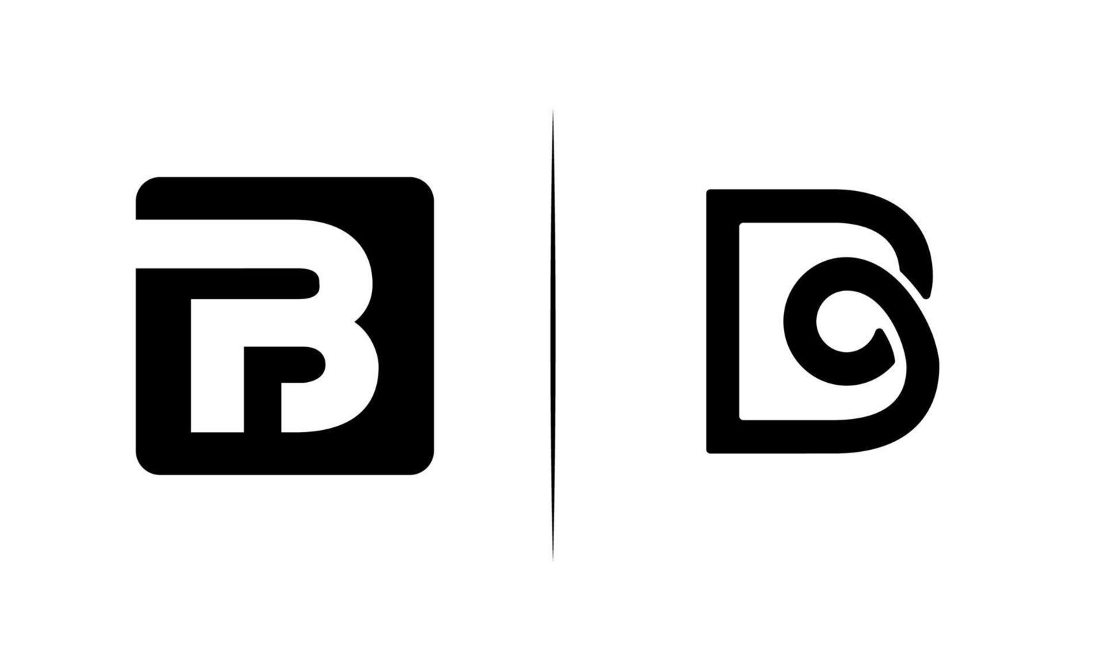 ilustração em vetor design de logotipo inicial b