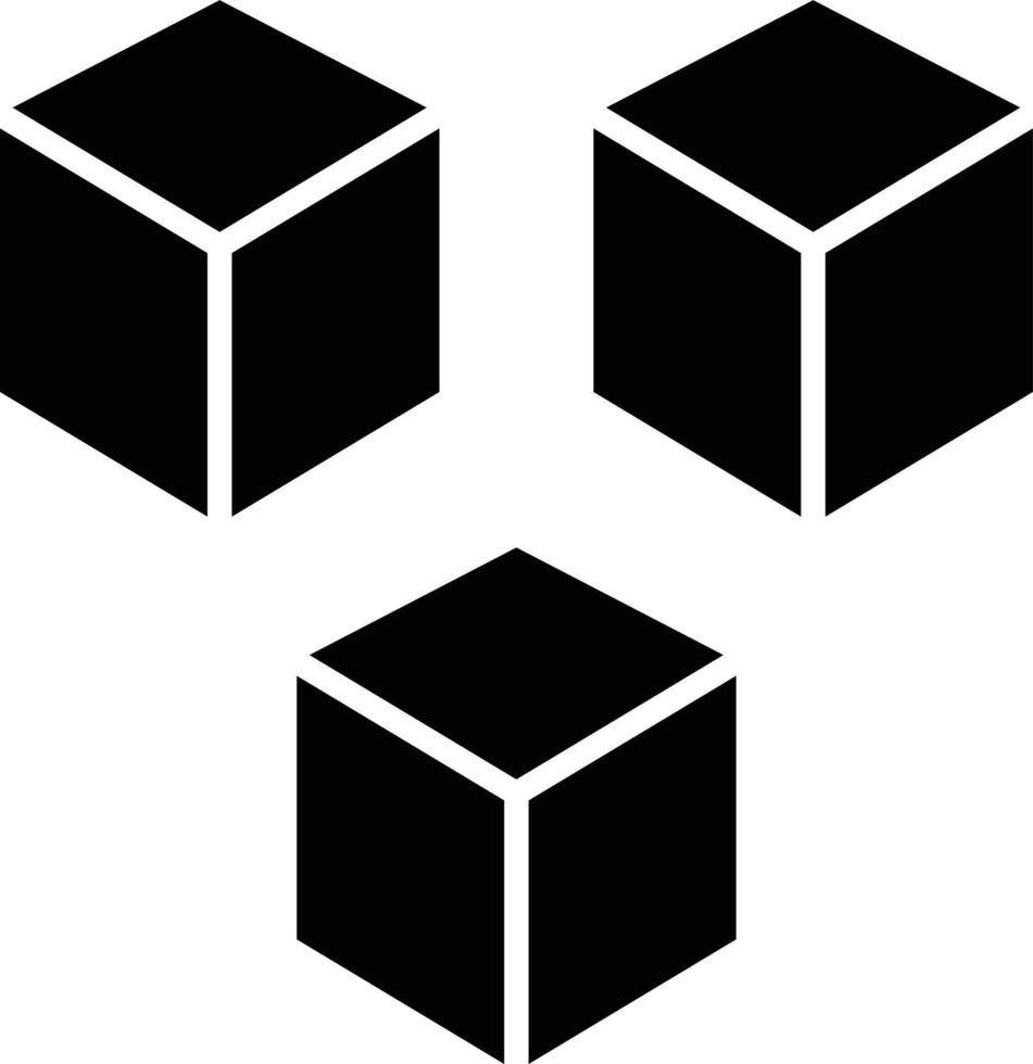 vetor Projeto cubo ícone estilo