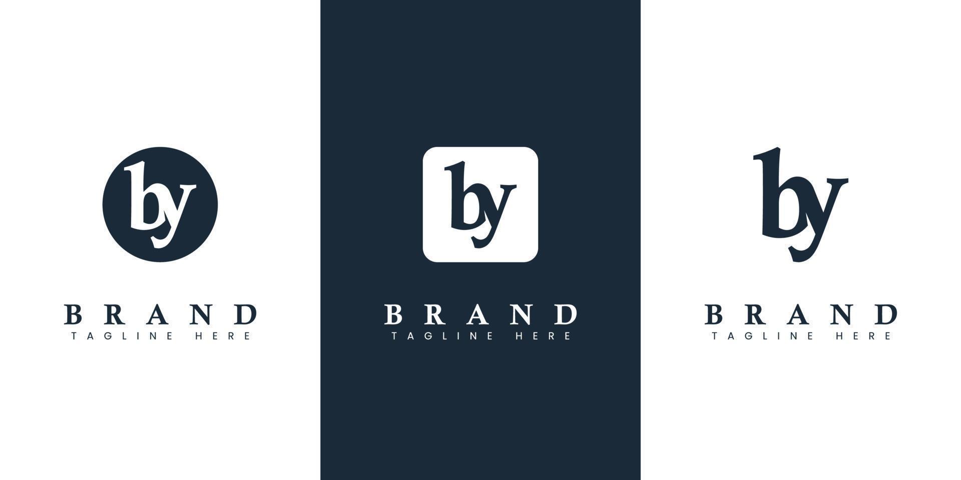 moderno e simples minúsculas de carta logotipo, adequado para qualquer o negócio com de ou yb iniciais. vetor