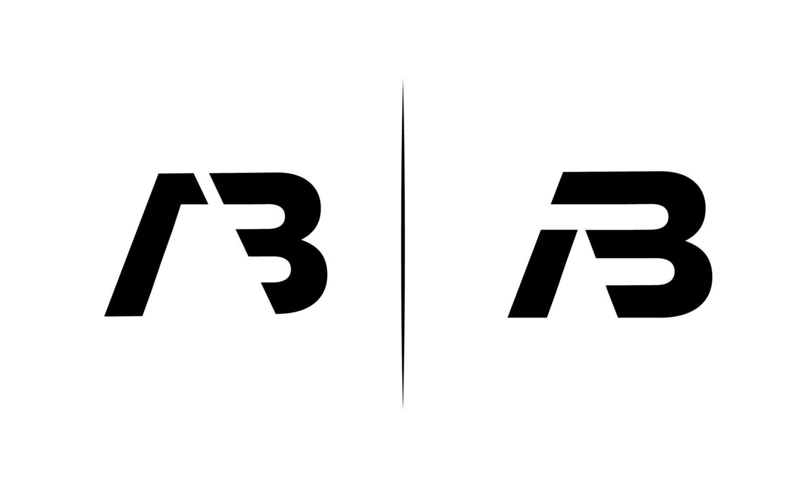 vetor de design de logotipo de monograma ab inicial