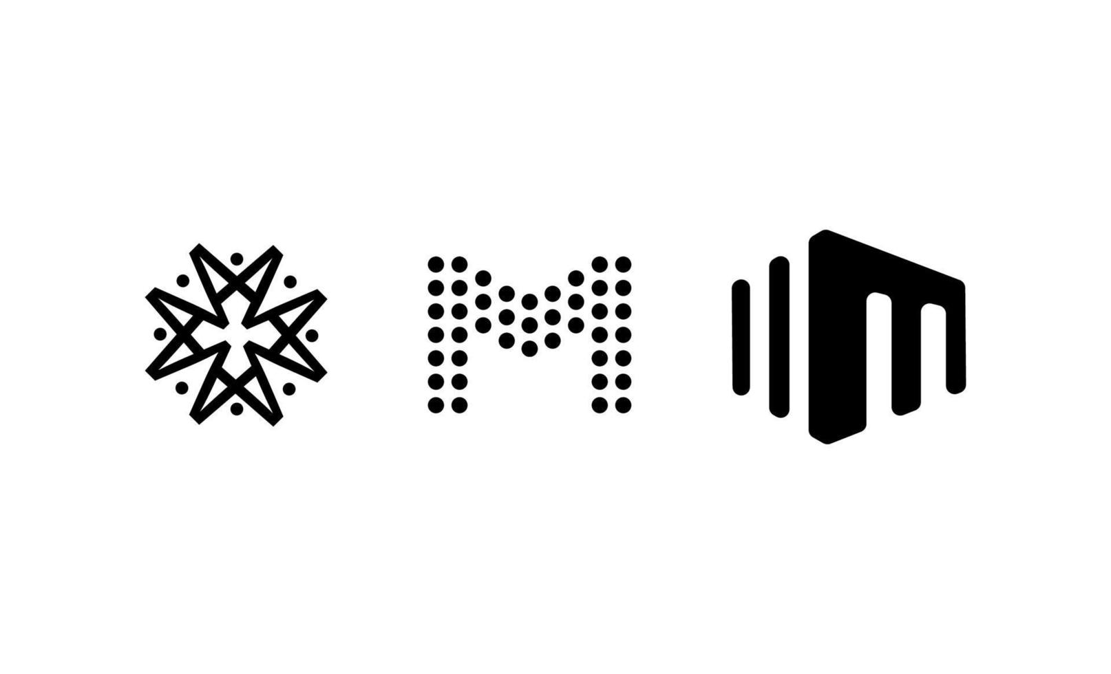 ilustração em vetor design de modelo de logotipo inicial m