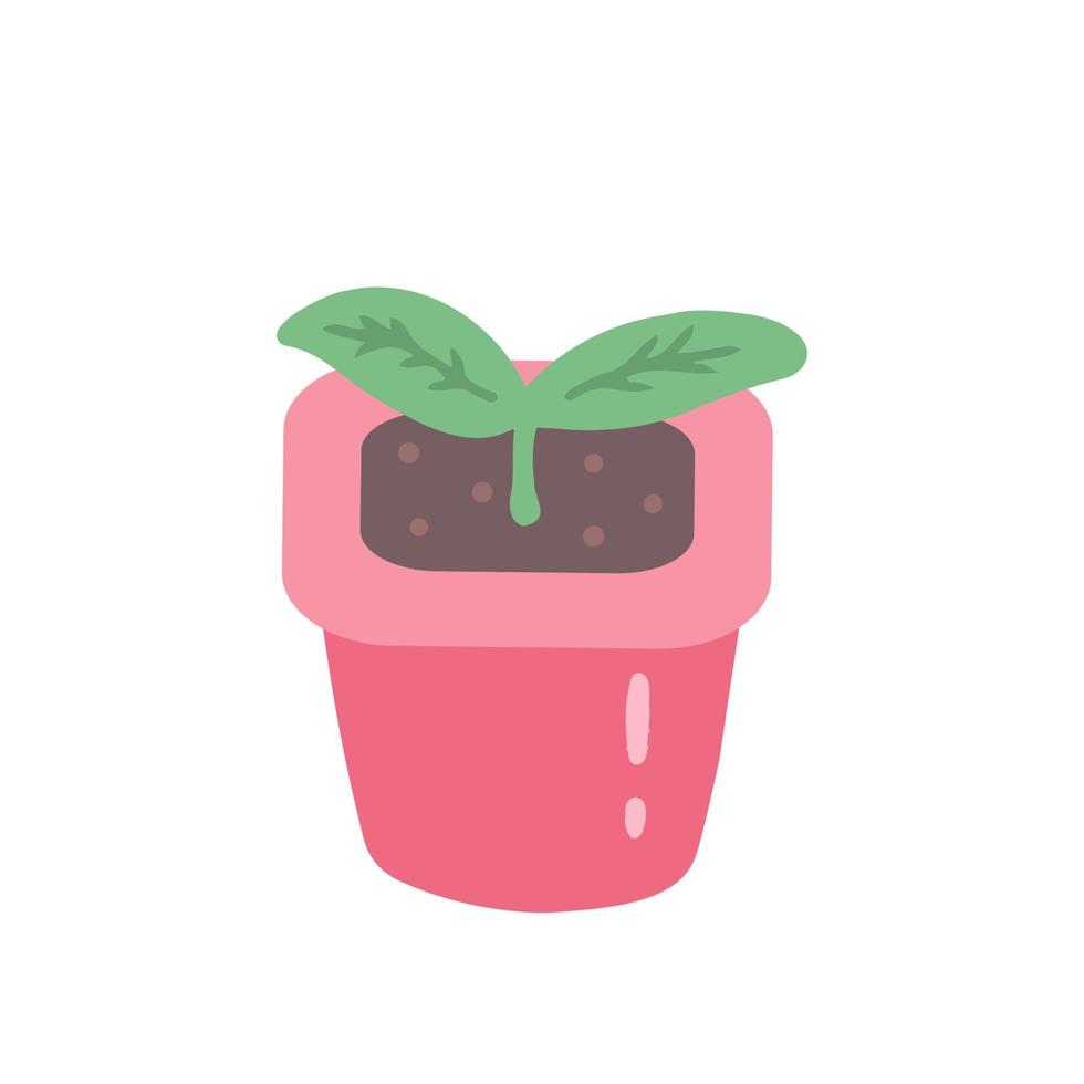 plantinha, brotar. ilustração para impressão, fundos, cobre e embalagem. imagem pode estar usava para cumprimento cartões, cartazes, adesivos e têxtil. isolado em branco fundo. vetor