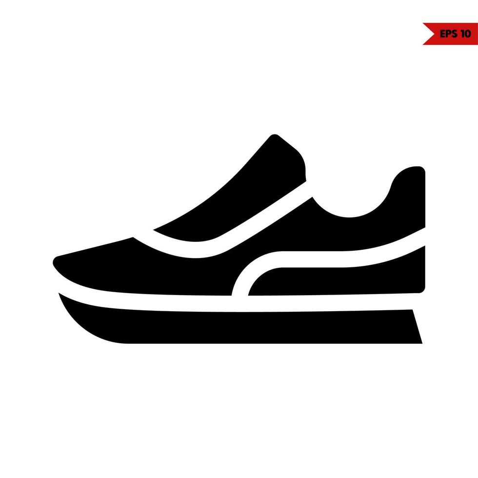 ícone de glifo de sapatos vetor