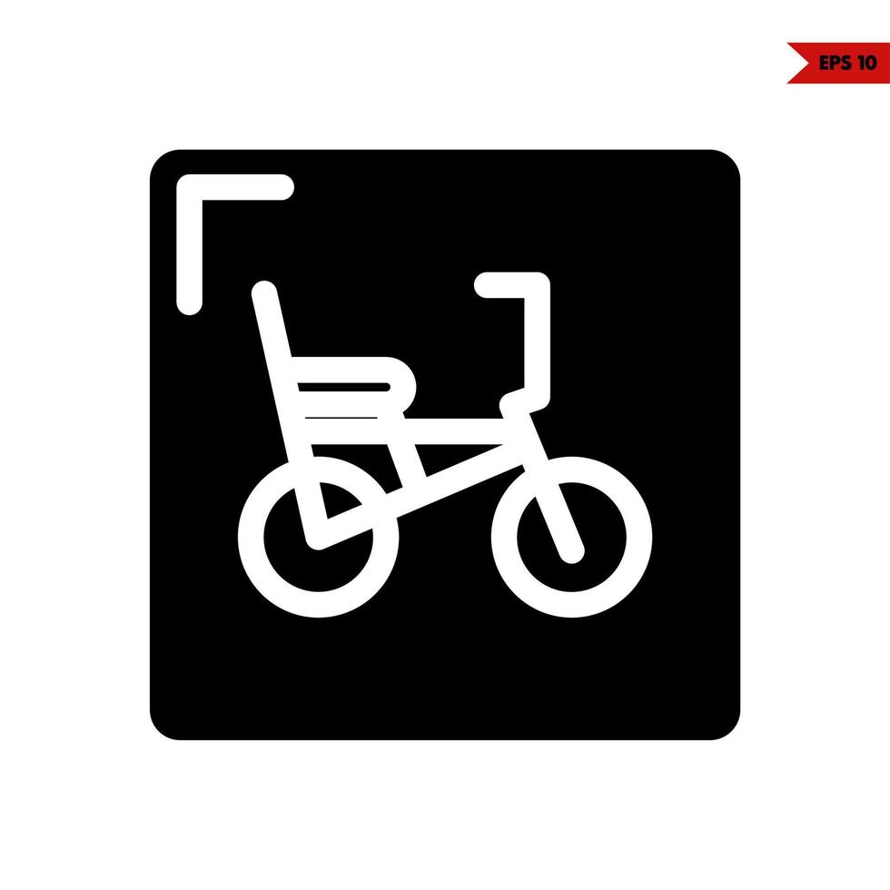 ícone de glifo de bicicleta vetor