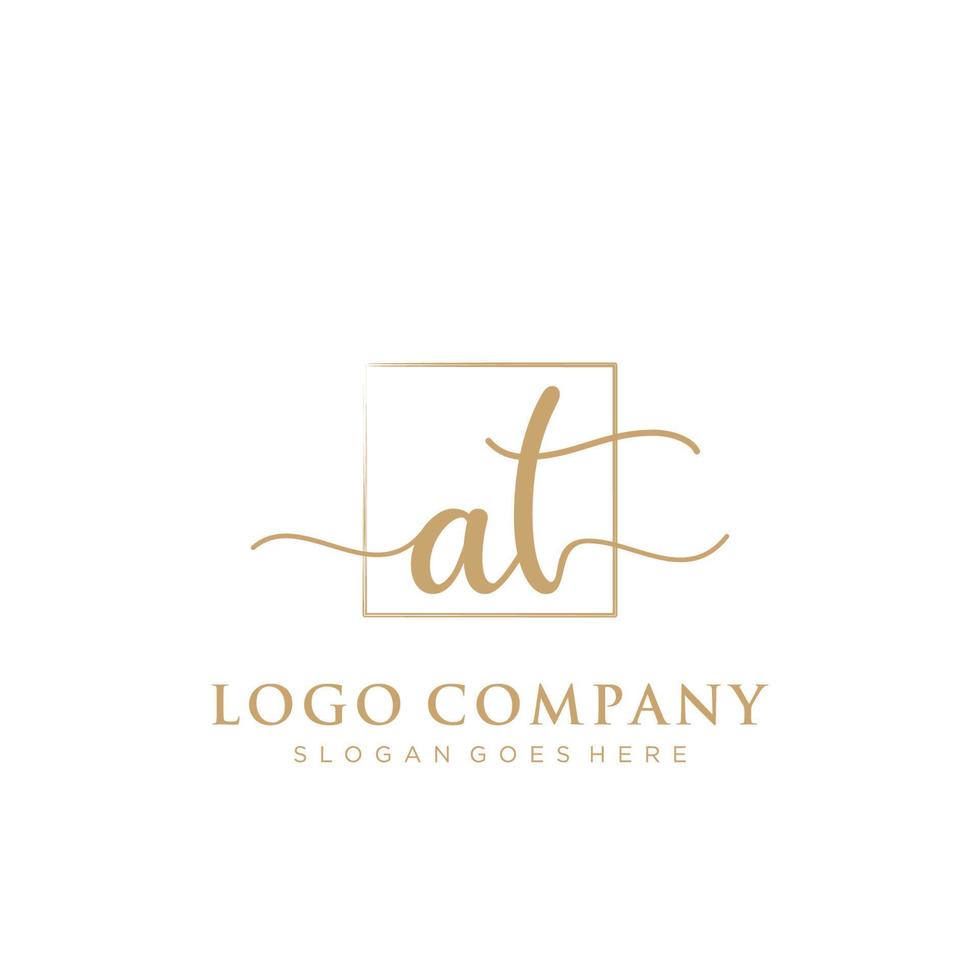 inicial às feminino logotipo coleções modelo. caligrafia logotipo do inicial assinatura, casamento, moda, joalheria, butique, floral e botânico com criativo modelo para qualquer companhia ou negócios. vetor