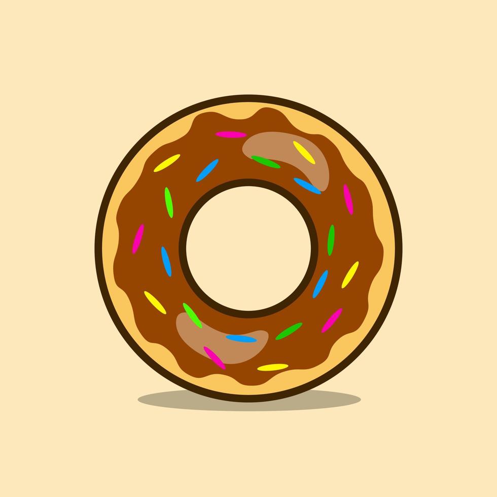 chocolate sabor rosquinha ilustração Projeto para logotipo. vetor