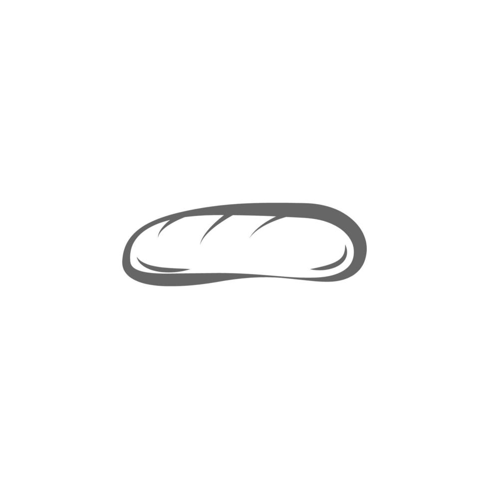 branco pão mão desenhado vetor ícone