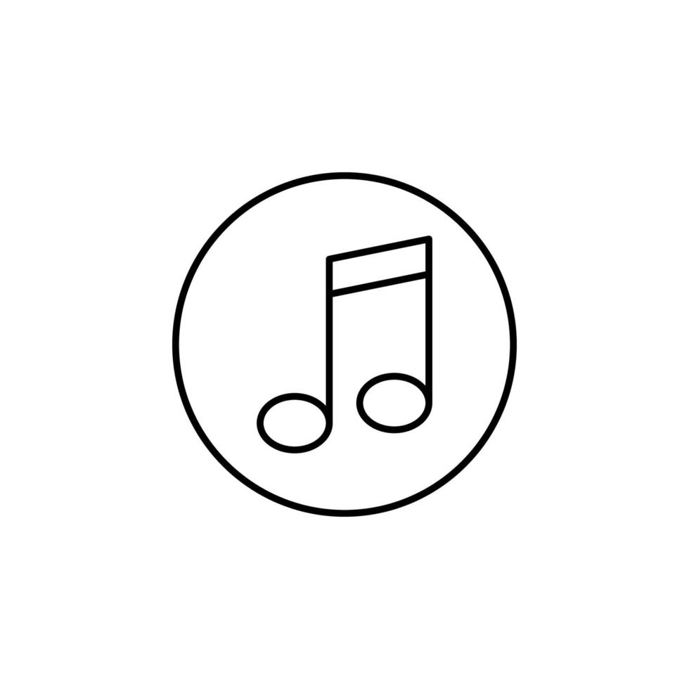 ícone de vetor de nota musical