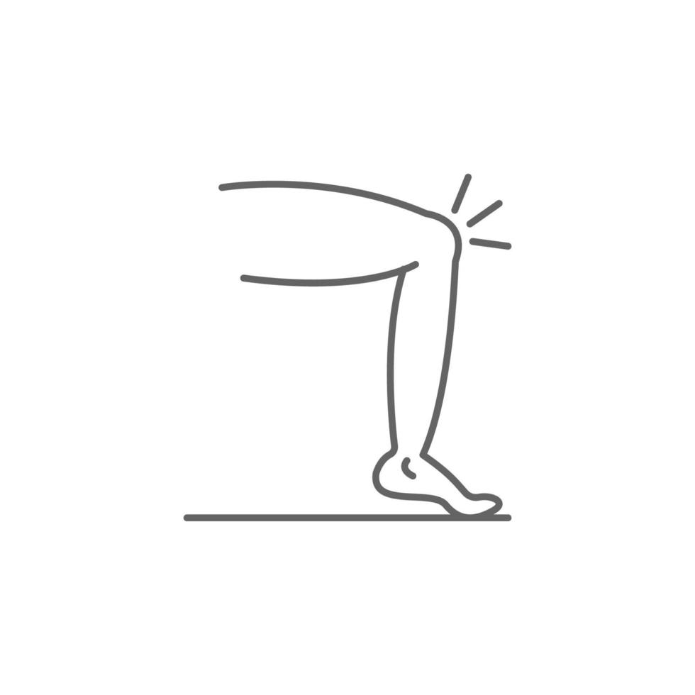 joelho, fisioterapia vetor ícone