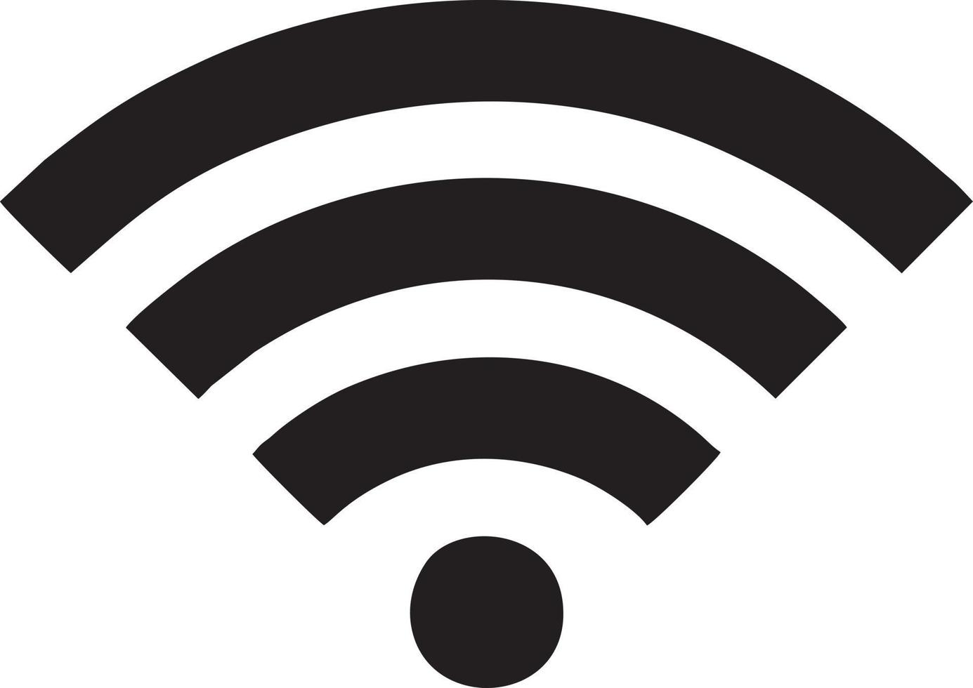 sinal comunicação em formação conexão sem fio ícone símbolo vetor imagem, ilustração do a rede Wi-fi dentro Preto imagem. eps 10