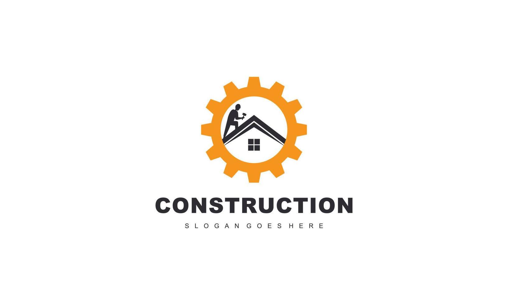 casa construção companhia logotipo vetor