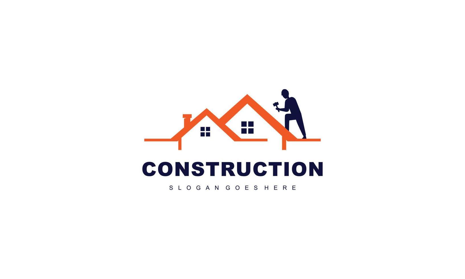 casa construção companhia logotipo vetor