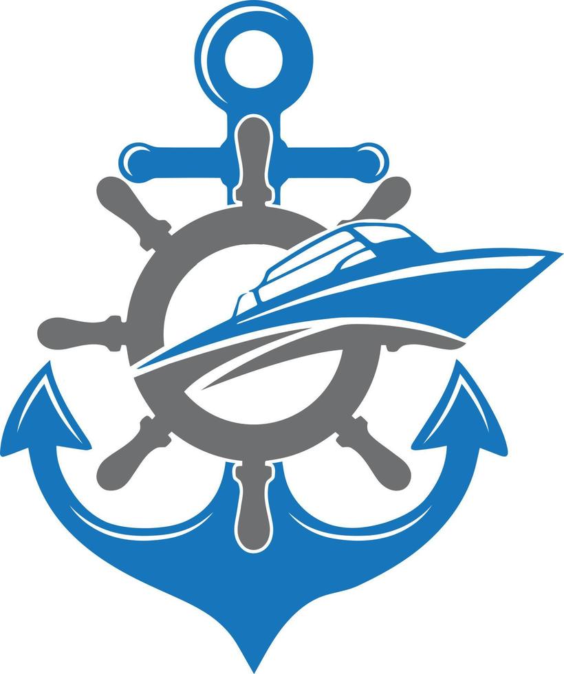 mar âncora logotipo vetor