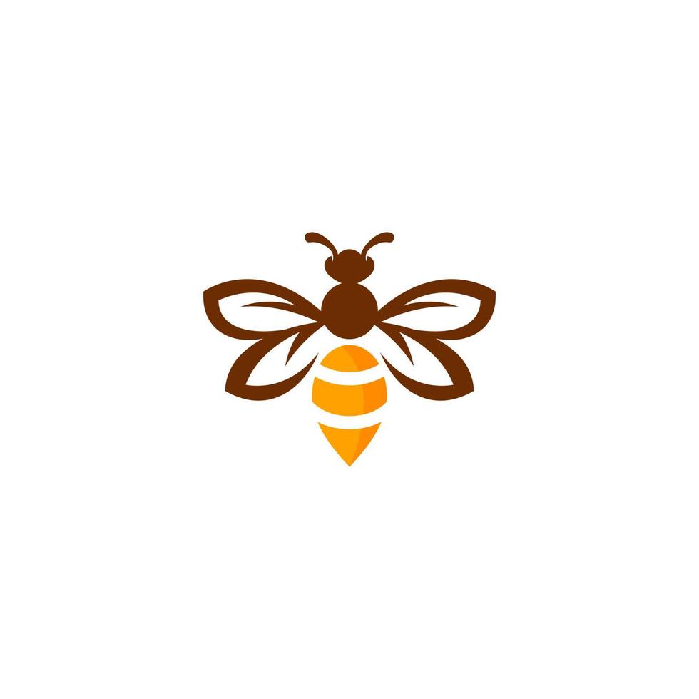 uma abelha logotipo com uma cenário do uma abelha em isto vetor