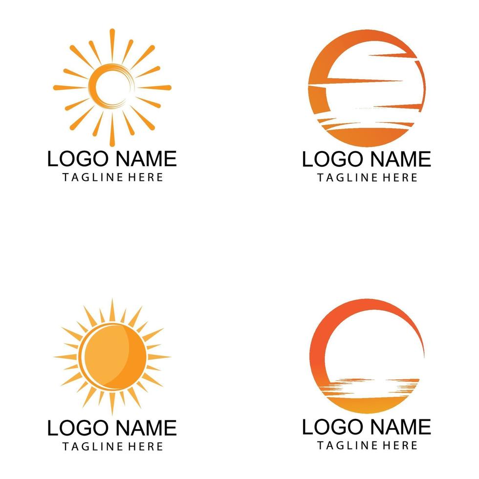 sol ilustração vetorial ícone logotipo modelo de design vetor