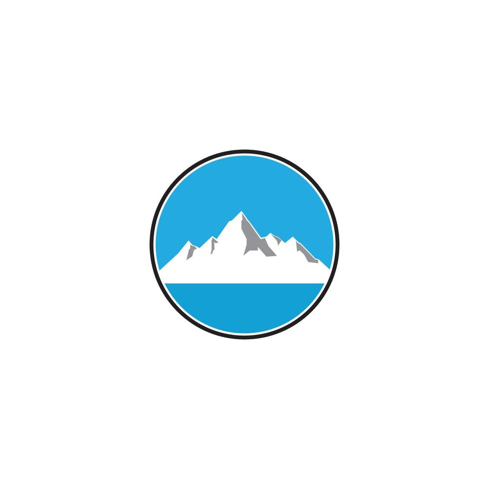 montanha logotipo panorama natureza acampamento aventura vetor
