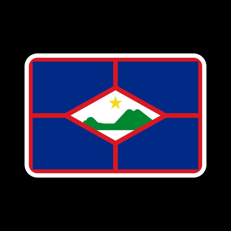 bandeira de sint eustatius, cores oficiais e proporção. ilustração vetorial. vetor
